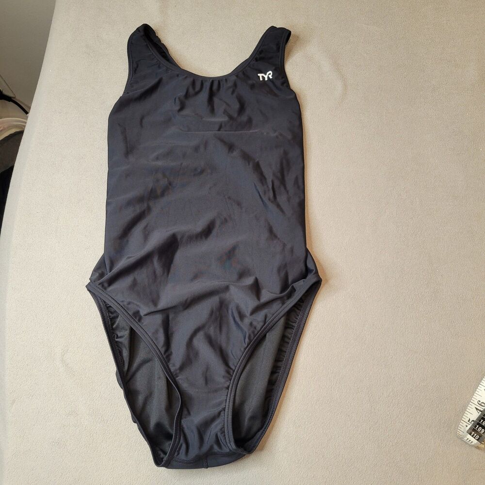 TYR Performance Racerback Bathing Suit One Piece Women’s size 38 US XL Black